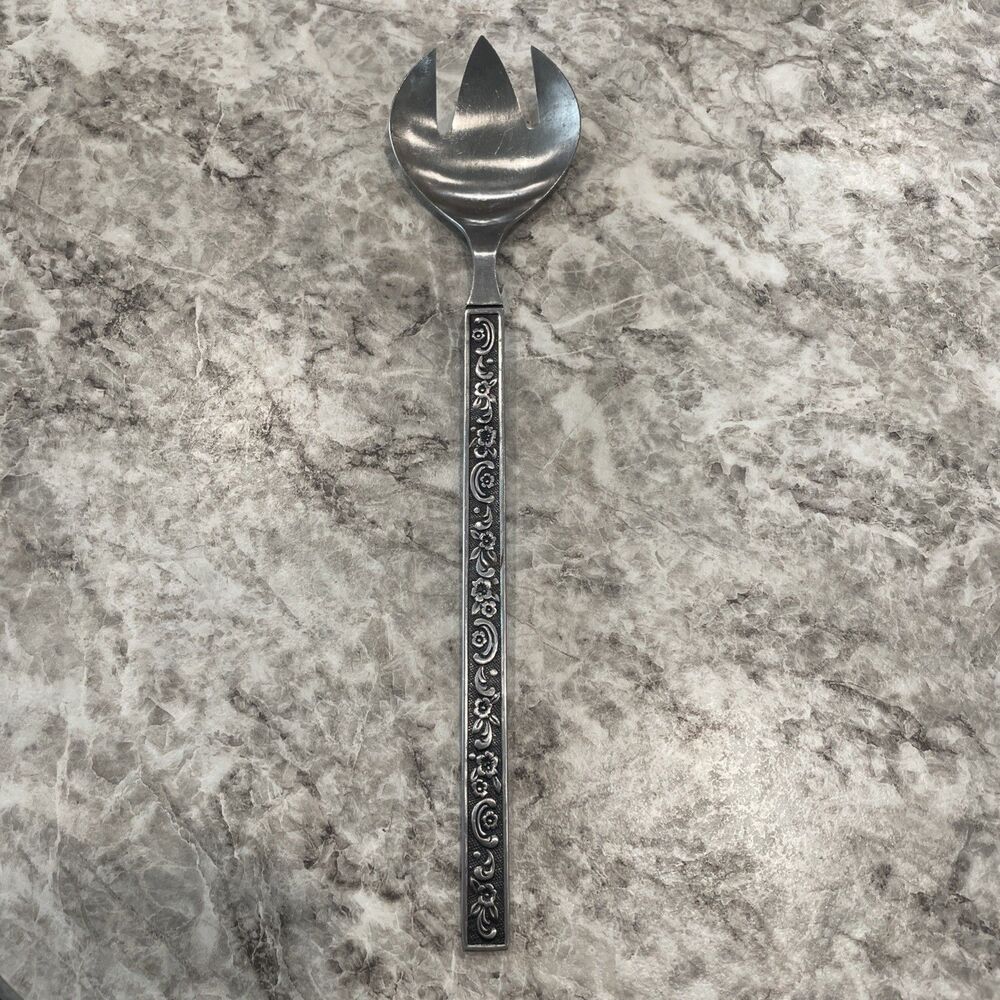 Oneida MEDITERRANEA Oversized Serving Salad Fork 11" 18/8 Stainless Silver